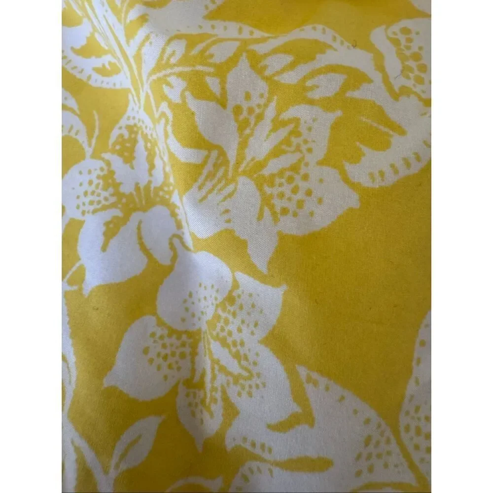Savannah girls 6 yellow cream flutter criss cross sleeve A-line cotton summer lo